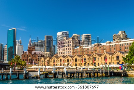 Old warehouses at Campbell's Cove Jetty in Sydney - Australia, New South Wales