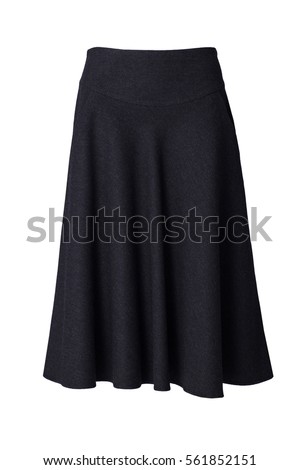 Black skirt isolated on white background
 Royalty-Free Stock Photo #561852151
