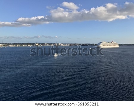 Cruise ships sitting around Grand cayman