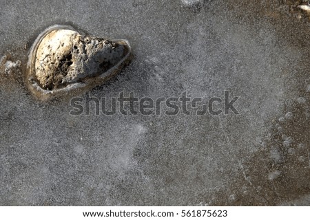 Frozen stone , ice