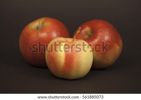 Apples on a dark background