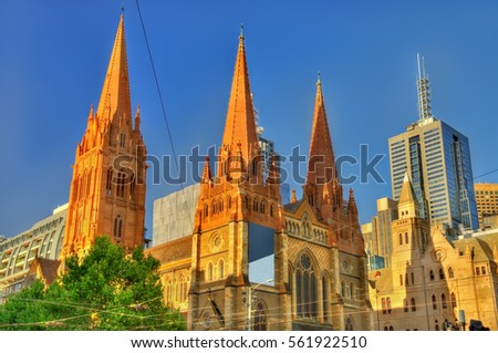St Paul's Cathedral, an Anglican cathedral in Melbourne, Australia