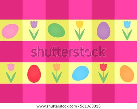 Happy Easter, tulips, eggs