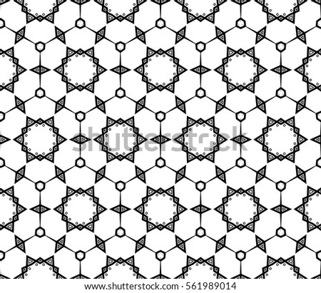 abstract seamless geometries pattern. White in black color. for wallpaper. design page fill. Vector illustration