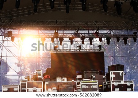 stage equipment for a concert Royalty-Free Stock Photo #562082089