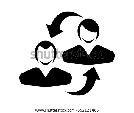 person trade avatar figure silhouette profile image vector icon logo