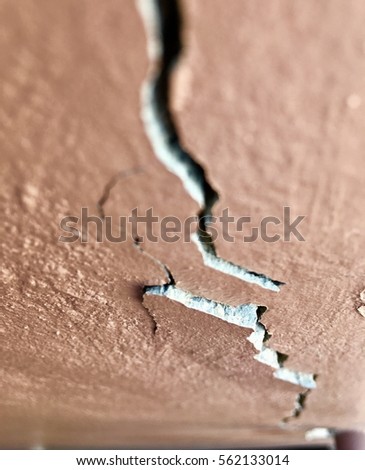 The Close up Fracture Cracked Wall.