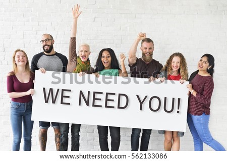 We Need You Message Concept Royalty-Free Stock Photo #562133086