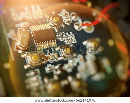 Integrated Circuit with flare light background