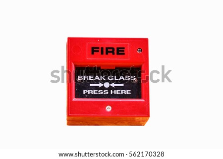 fire alarm box isolated on white background