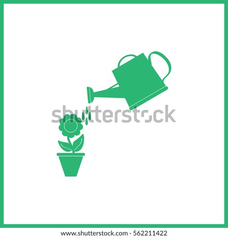 Watering can with flower