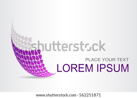 Logo stylized spherical surface with abstract shapes. This logo is suitable for global company, world technologies and media and publicity agencies 