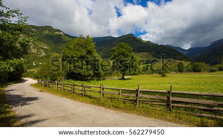 Serene landscape of small village Kuti in Montenegro
