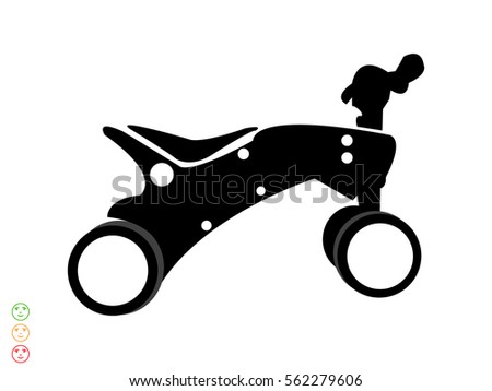 children's bicycle, sign, symbol, vector illustration eps10
