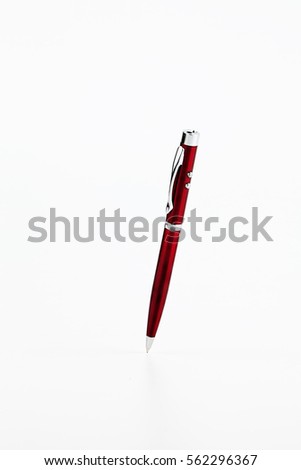 Red pen isolated on a white