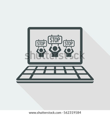 "Stop" crowd - Vector icon for computer website or application