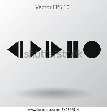 Buttons for music playback vector illustration