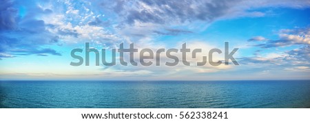 beautiful seascape panorama. Composition of nature Royalty-Free Stock Photo #562338241