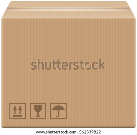 Cardboard Box Clip Art isolated