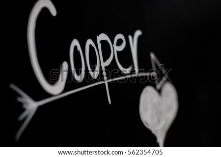 Cooper Name Sign with Love Heart
