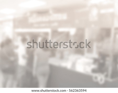 Blurred abstract background of in supermarket