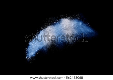abstract powder splatted background. multicolor powder explosion on black background. Colored cloud. Colorful dust explode. Paint Holi.