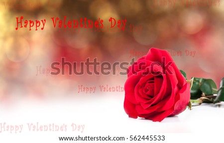 St.Valentines postcard with red roses