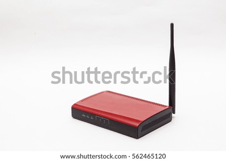 wifi internet router on white backgrounds, isolated