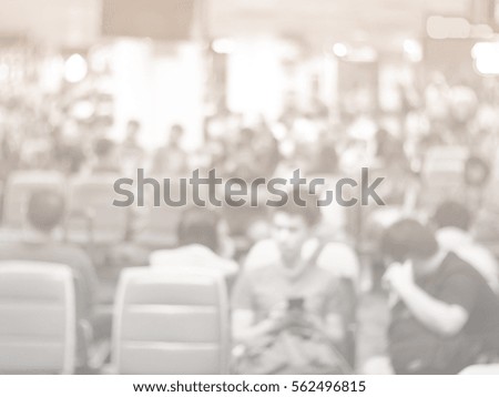 Blurred abstract background of  in airport