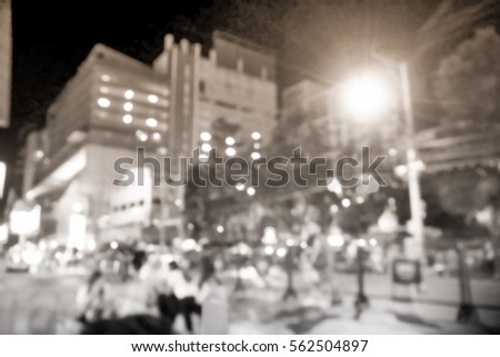 Picture blurred for background abstract and can be illustration to article of night city life
