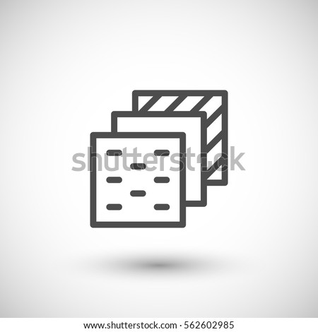 Insulation layers line icon Royalty-Free Stock Photo #562602985