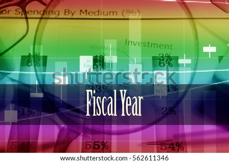 Fiscal Year - Hand writing word to represent the meaning of financial word as concept. A word Fiscal Year is a part of Investment&Wealth management in stock photo.
