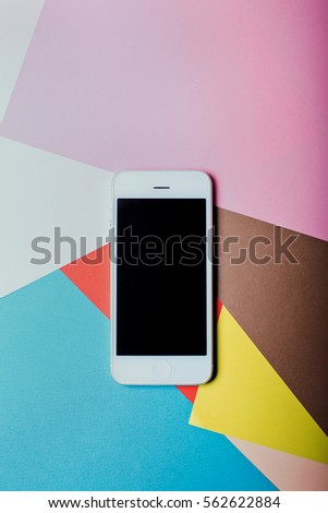 smartphone with text on screen
