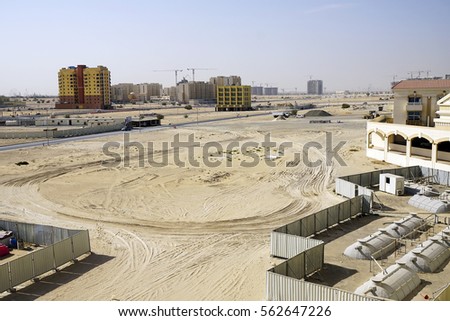 Construction Site in Dubai, United Arab Emirates, Asia