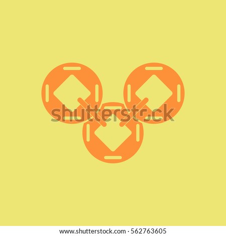 China traditional coins Vector illustration of Chinese Copper Coins in flat style