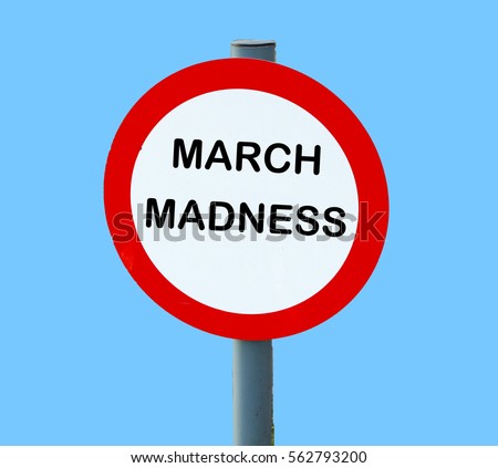 march madness metal road sign with lollipop design