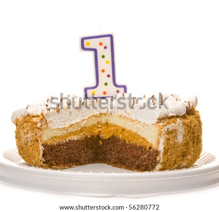 Birthday cake with candle