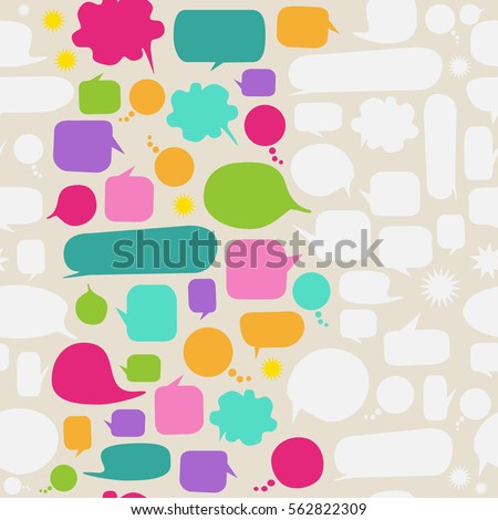Vector speech bubble background with text space
