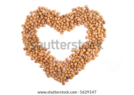 heart from hazel nuts