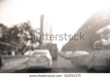 Picture blurred  for background abstract and can be illustration to article of Blurred  background abstract and can be illustration to article of traffic