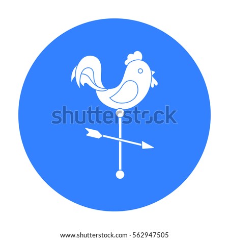 Weather vane icon in black style isolated on white background. Weather symbol stock vector illustration.