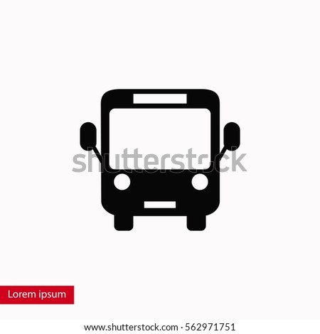 Bus icon vector, flat design best vector icon