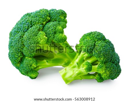 Fresh broccoli isolated on white background Royalty-Free Stock Photo #563008912