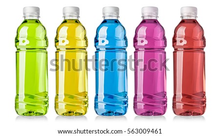 energy drinks with different flavors on a white background with clipping path Royalty-Free Stock Photo #563009461