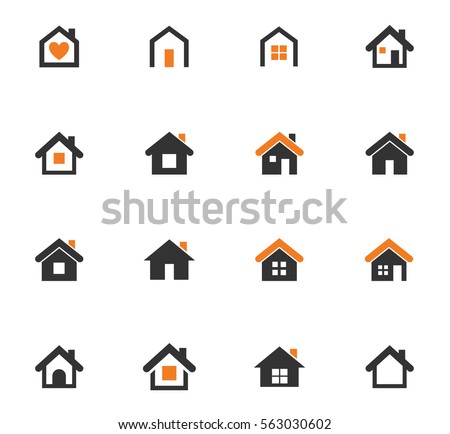 Houses icon set for web sites and user interface