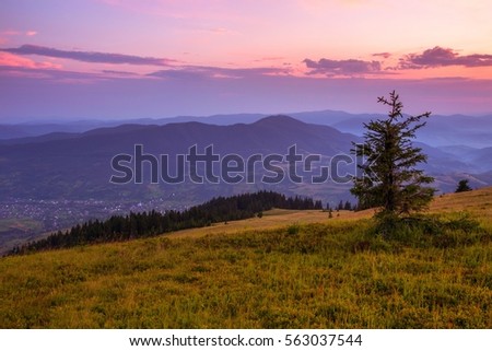 colorful summer landscape, Europe  mountains, Europe travel, colorful picture