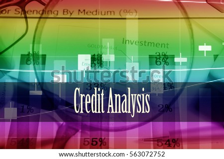 Credit Analysis - Hand writing word to represent the meaning of financial word as concept. A word Credit Analysis is a part of Investment&Wealth management in stock photo.