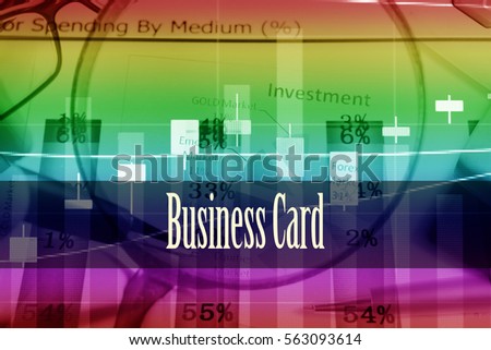 Business Card - Hand writing word to represent the meaning of financial word as concept. A word Business Card is a part of Investment&Wealth management in stock photo.