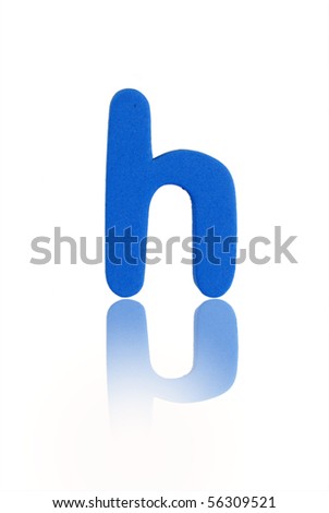 Letters isolated on white background, more letters of the pictures in my home