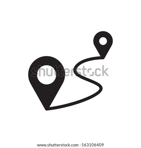 distance icon illustration isolated vector sign symbol Royalty-Free Stock Photo #563106409